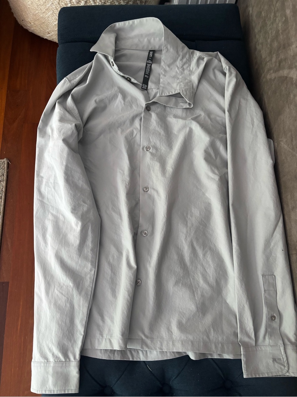 Vuori Light Gray Men's Button-Front Shirt